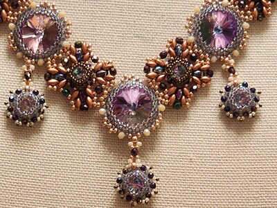Duchess - Baroque Style Bead and Crystal Necklace - image3